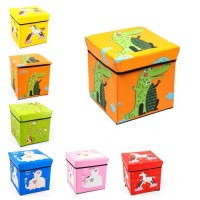Коробка-пуф складной для хранения игрушек/вещей 30*30*30см