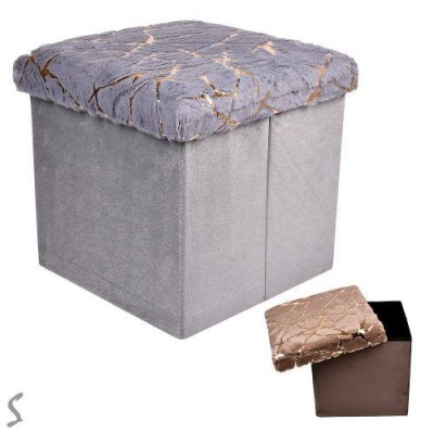 Тумба-пуф складной "Golden cracks" 35*35*33см