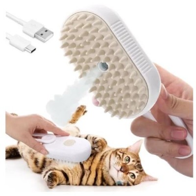 Щетка массажная электрическая USB 12*4.5*6.5см