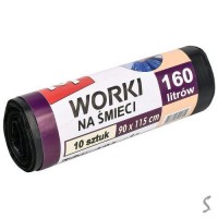 Пакеты для мусора сверхпрочные TOP PACK 160л 10шт/уп 90*115см