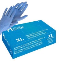 Перчатки нитриловые XL Hoffen 3.2г нестерильные текстурированные б/п 50пар/уп