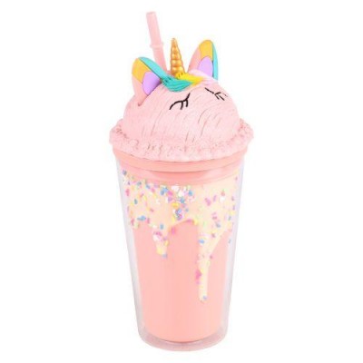 Стакан с крышкой и трубочкой "Unicorn" 450мл