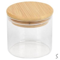 Банка с бамбуковой крышкой 175мл 6.5*6см