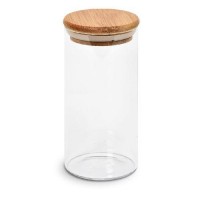 Банка с бамбуковой крышкой 450мл 6.5*15см