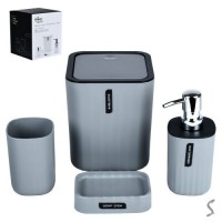 Набор для ванной 4пр/наб 15*15*16см Набор для ванной 4пр/наб 15*15*16см