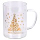 Чашка новогодняя с бамбуковой крышкой и трубочкой "Christmas Magic" 450мл