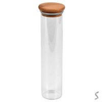 Банка с бамбуковой крышкой 240мл 4.7*18см