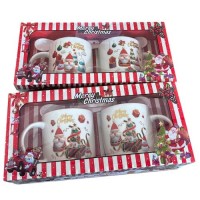 Чайный набор новогодний "Christmas" 4пр/наб 380мл (2чашки с ложками)	
