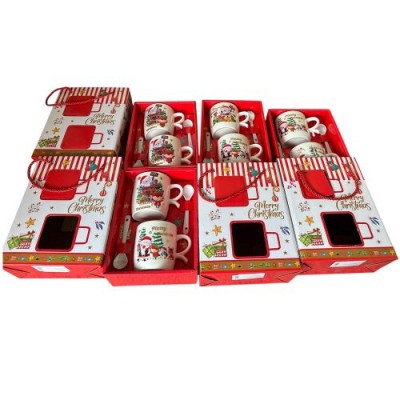 Чайный набор новогодний "Merry Christmas" 4пр/наб 200мл (2чашки с ложками)