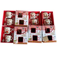 Чайный набор новогодний "Christmas" 4пр/наб 200мл (2чашки с ложками)	
