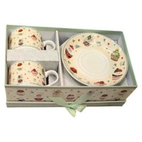 Кофейный набор "Christmas" 4пр/наб 160мл (2чашки с блюдцами)	