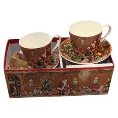 Кофейный набор "New Year's gifts" 4пр/наб 120мл (2чашки с блюдцами)