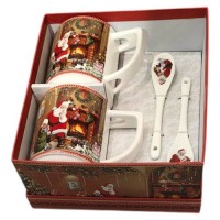 Чайный набор "New Year's gifts" 4пр/наб 280мл (2чашки с ложками)	