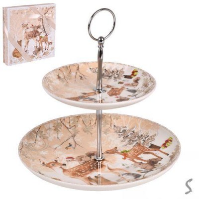 Фруктовница новогодняя "Bambi" 2яр 15.5/23см Фруктовница новогодняя "Bambi" 2яр 15.5/23см