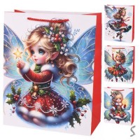 Пакет новогодний бумажный L 