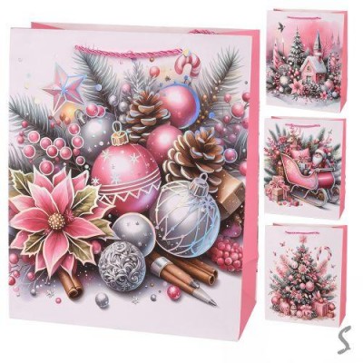 Пакет новогодний бумажный M 