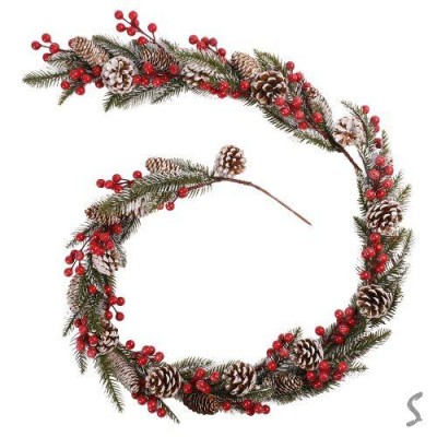 Гирлянда новогодняя искусственная 1.8м