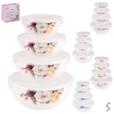 Салатники с крышками стеклокерамика 4пр/наб 11/13/15/18 Салатники с крышками стеклокерамика 4пр/наб 11/13/15/18