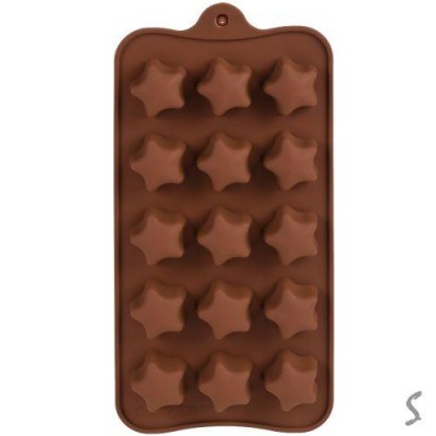 Форма силикон для конфет "Stars" 15шт/л 20.5*10.3см Форма силикон для конфет "Stars" 15шт/л 20.5*10.3см