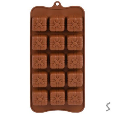 Форма силикон для конфет "Present" 15шт/л 20.5*10.3см Форма силикон для конфет "Present" 15шт/л 20.5*10.3см