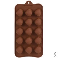 Форма силикон для конфет "Shell" 15шт/л 20.5*10см	