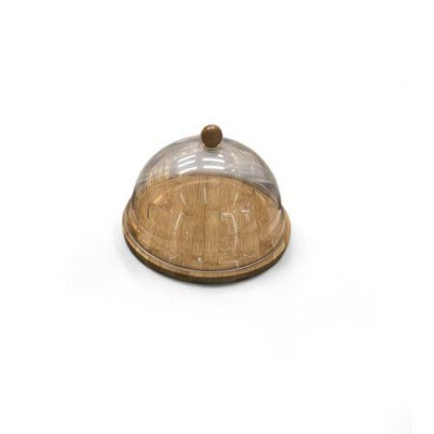 Блюдо бамбук с крышкой 28*1.5см
