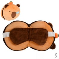 Подушка с маской дорожная под шею 