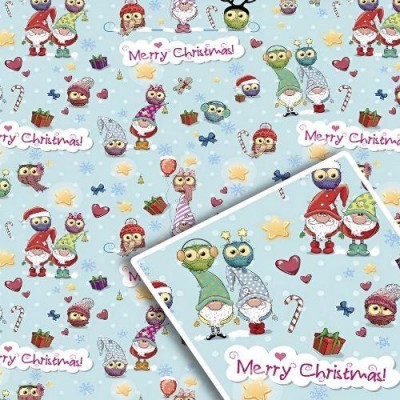 Бумага упаковочная мелованная новогодняя 70*100см 10л/уп Бумага упаковочная мелованная новогодняя 70*100см 10л/уп