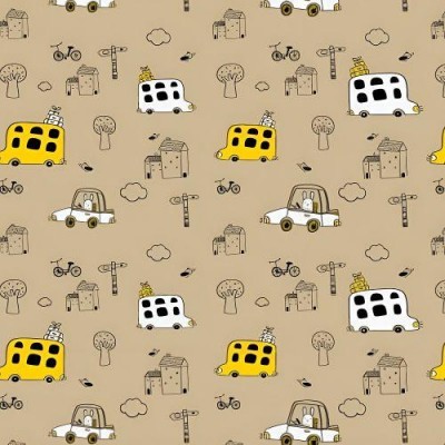 Бумага упаковочная крафт "Машинки на буром" 70*100см 10л/уп Бумага упаковочная крафт "Машинки на буром" 70*100см 10л/уп