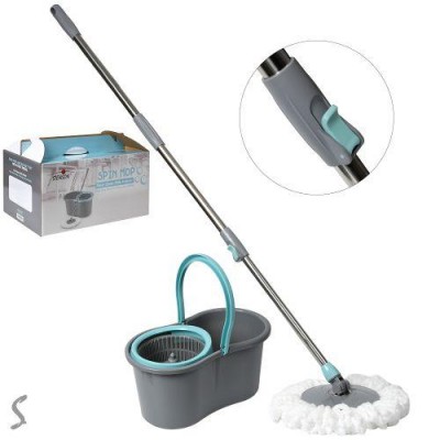 Швабра с ведром с автоматическим отжимом телескоп.ручка 49*26*22см/125см