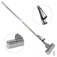 Швабра с отжимом телескопическая ручка 128*27см