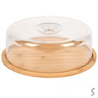 Блюдо бамбук с крышкой 28*1см
