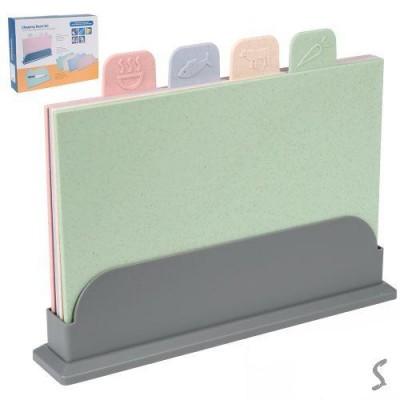 Доски разделочные на подставке 4пр/наб 29*19см