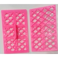 Трафарет-перчворк пластиковий для мастики Грань Троянди 13  х 7 см ( шт )