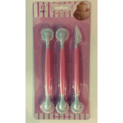 Набір кондитерських  ножів для мастики Дорі ( 3 шт )