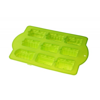 Форма силіконова на 9 виробів Паровозики 34 х 24 х 5 см ( шт )