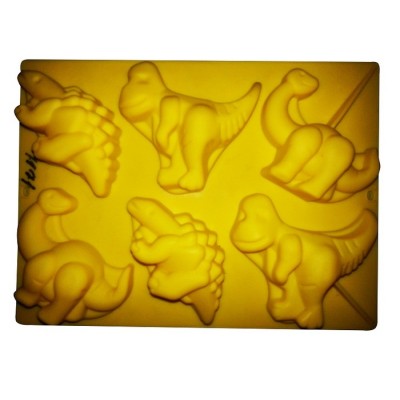 Форма силіконова на 6 виробів Дінозаври 29  х 21 х 3 см ( шт )