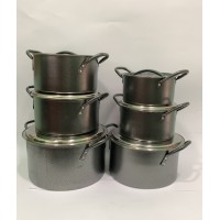 Набір каструль з нержавіючої сталі Грей V 1,35 / 1,85 / 2,65 / 3,75 / 4,85 / 7,15 л ( шт )