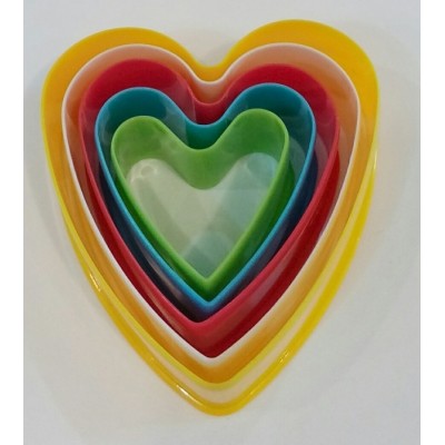 Набір пластикових вирубок Серце ( 5 шт )