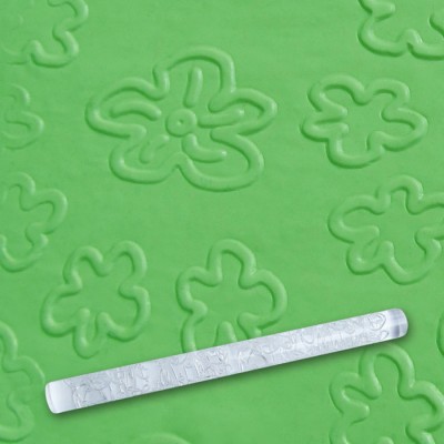 Скалка текстурна акрилова Квітка п’ять пелюстків L 21 см ( шт )