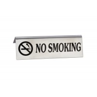 Табличка з нержавіючої сталі L 15 см NO SMOKING  ( шт )