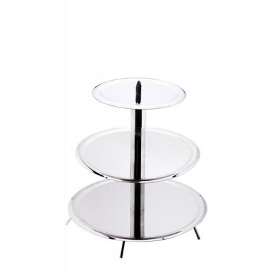 Стійка під торт 3-ярусна нержавіюча сталь Н 40 см Нео ( шт )