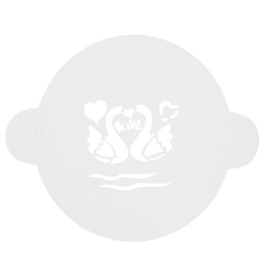 Трафарет пластиковий для торта Лебідь Ø 25 см ( шт )