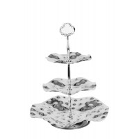 Цукерниця з нержавіючої сталі 3-ярусна Н 33 см Роял ( шт )