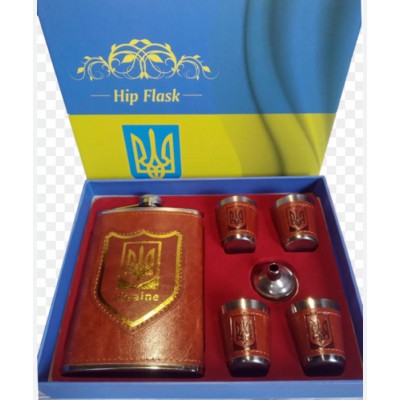 Набір подарунковий фляга з чарками Україна ( шт )
