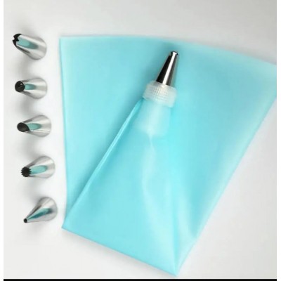 Набір кондитерських насадок 7 шт з мішком та адаптером Дорі ( шт )