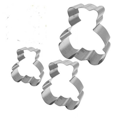 Набір вирубок з нержавіючої сталі Ведмедик ( 3 шт ) Набір вирубок з нержавіючої сталі Ведмедик ( 3 шт )