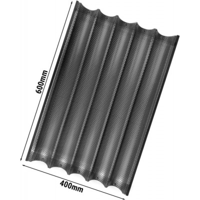 Форма для випікання 5 багетів перфорована 60 х 40 х 3 см Блек ( шт ) Форма для випікання 5 багетів перфорована 60 х 40 х 3 см Блек ( шт )