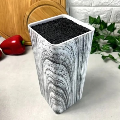 Колодязь для ножів білий мармур Квадрат Н 22 см ( шт ) Колодязь для ножів білий мармур Квадрат Н 22 см ( шт )