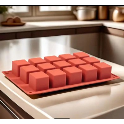 Форма силіконова на 15 виробів 28 х 16 см Кубик ( шт ) Форма силіконова на 15 виробів 28 х 16 см Кубик ( шт )